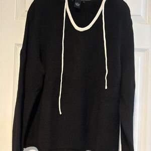 Joan Vass Black Knit Sweater
